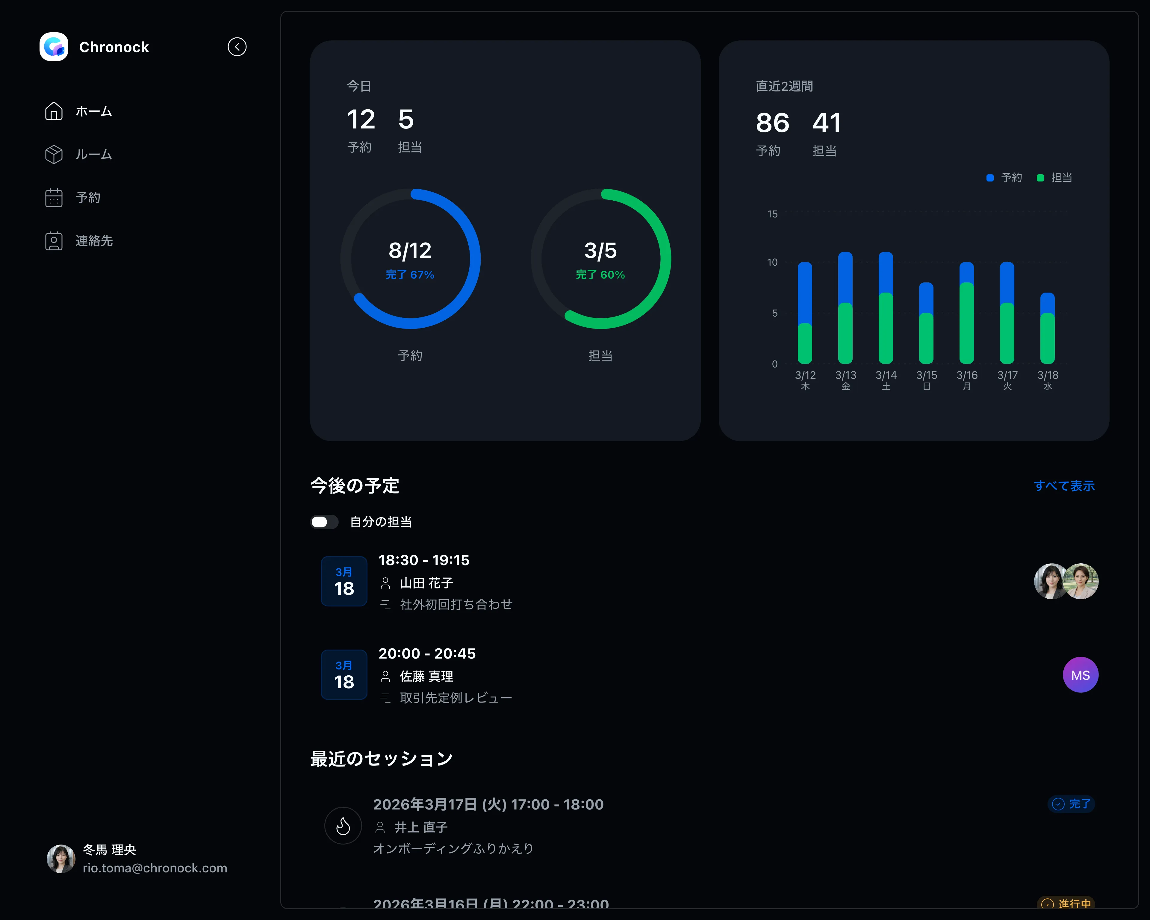 Chronock App Home